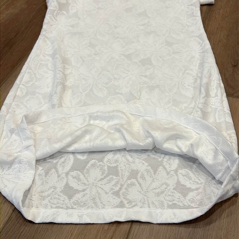 Tommy Bahama Cover-up Dress, Textured Fabric, Floral, Semi-Sheer, Size XS - Picture 10 of 13